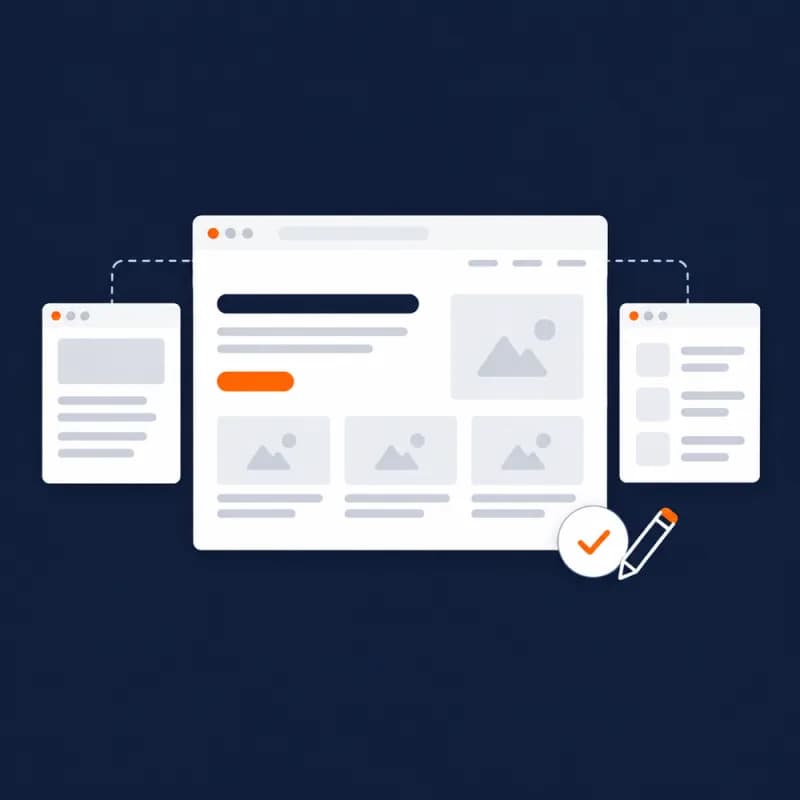 Illustration of website pages